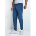 Sweathose JOHN DEVIN Gr. S (44/46), N-Gr, blau (petrol), Herren, angeraute Sweatware, Obermaterial: 60% Baumwolle, 40% Polyester, unifarben, Hosen, mit seitliche Taschen und Bindeband aus Baumwoll-Mix