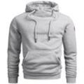 Kapuzenpullover ALESSANDRO SALVARINI "ASRemii" Gr. XXL (56), grau (hellgrau) Herren Pullover Hoodie mit Kapuze