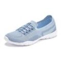 Sneaker LASCANA Gr. 35, blau (hellblau) Damen Schuhe Slipper Slip-on-Sneaker Socksneaker Slipper, Halbschuh, zum Reinschlüpfen, leichtes Meshmaterial VEGAN