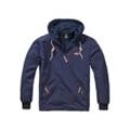 Anorak BRANDIT "Brandit Herren Pull Over Windbreaker", Herren, Gr. L, blau (navy), 100% Nylon, unifarben, casual, normal, ohne Ausschnitt, Langarm, Jacken