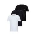 T-Shirt CALVIN KLEIN JEANS "3 PACK MONOLOGO T-SHIRT", Herren, Gr. S, hellweiß, ck schwarz, night sky, Single Jersey, Obermaterial: 100% Baumwolle, unifarben, casual, Basic, Rundhals, Kurzarm, Shirts, mit Logodruck