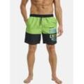 Badeshorts JAN VANDERSTORM "Badeshort REDHOLF" Gr. XL, N-Gr, grün, Herren, Obermaterial: 100% Polyester PES., Badehosen in zweifarbiger Optik