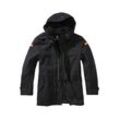 Parka BRANDIT "Brandit Herren Kids BW Parka", Jungen, Gr. 122/128, schwarz, 100% Baumwolle, unifarben, casual, normal, ohne Ausschnitt, Langarm, Jacken