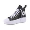 Sneaker CONVERSE "CHUCK TAYLOR ALL STAR MOVE PLATFORM" Gr. 37,5, schwarz-weiß (schwarz, weiß), Textil, Schuhe