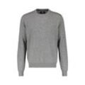 Strickpullover LERROS "LERROS" Gr. XL, grau (platinum grey melange) Herren Pullover