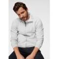 Sweatjacke FRUIT OF THE LOOM Gr. S (44/46), grau (hellgrau, meliert) Herren Sweatjacken aus Baumwollmischung