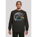 Sweatshirt F4NT4STIC "Pink Floyd Dark Side of The Moon Distressed Moon", Herren, Gr. L, schwarz, Obermaterial: 50% Baumwolle, 50% Polyester, casual, regular fit, Rundhals, Langarm ohne Bündchen, Sweatshirts, Print