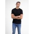 T-Shirt LERROS "LERROS Doppelpack T-Shirt Rundhals in Premium Baumwollqualität" Gr. L, schwarz, Herren, 100% Baumwolle, Shirts