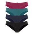 Bikinislip S.OLIVER Gr. 32/34, bunt (lila, navy, petrol, schwarz), Damen, Obermaterial: 95% Baumwolle, 5% Elasthan, Unterhosen, aus elastischer Baumwolle