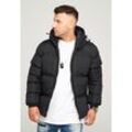 Steppjacke BEHYPE "BHROLLIN-PANEL" Gr. L, schwarz Herren Jacken mit Kapuze