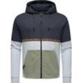 Kapuzensweatjacke RAGWEAR "Blocky" Gr. M (50), blau (navy) Herren Sweatjacken Basic Sweatjacke mit Kapuze