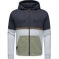 Kapuzensweatjacke RAGWEAR "Blocky", Herren, Gr. M (50), blau (navy), Sweatware, Obermaterial: 70% Baumwolle, 30% Polyester, Basic, lässig geschnitten hüftbedeckend, hoch geschlossener Ausschnitt, Langarm Ärmel ohne Ärmelschlitz Rippbündchen, Sweatjacken, Herren Basic Sweatjacke mit Kapuze