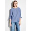 Langarmbluse CECIL Gr. L (42), blau (linen chambray blau) Damen Blusen mit 34 Ärmeln