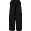 Stoffhose URBAN CLASSICS "Urban Classics Damen Ladies Cotton Parachute Pants" Gr. L, US-Größen, schwarz, Damen, 100% Baumwolle, unifarben, Hosen