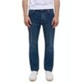 Straight-Jeans MUSTANG "Tramper Straigt", Herren, Gr. 31, Länge 34, blau (medium schwarz), Denim/Jeans, Obermaterial: 99% Baumwolle, 1% Elasthan, casual, straight fit, Jeans