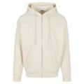 Sweatjacke URBAN CLASSICS "Urban Classics Herren Zip Hoody", Herren, Gr. L, beige (sandweiß), 65% Baumwolle, 35% Polyester, unifarben, Langarm, Sweatjacken