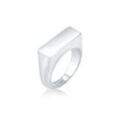 Siegelring ELLI "Siegelring Glanz Schlicht Trend 925 Silber" Gr. 52, silber, Fingerringe, Damen, 52mm, Silber 925 (Sterlingsilber), 6mm