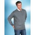 Rundhalspullover CLASSIC "Pullover" Gr. 46, grau (grau, meliert), Herren, 100% Polyacryl, unifarben, Pullover