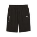 Sporthose PUMA "BMW M Motorsport ESS+ Fleece-Shorts Herren" Gr. L, Normalgrößen, schwarz, Herren, Obermaterial: 32% Polyester, 68% Baumwolle; Futter: 100% Baumwolle; Taschenfutter: 100% Baumwolle; Rippe: 96% Baumwolle, 4% Elasthan, unifarben, Hosen