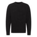 Sweater MUSTANG "Strickpullover" Gr. L, grau (anthrazit), Herren, 67% Acryl, 20% Viskose, 13% Polyester, Sweatshirts