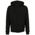 Sweatjacke URBAN CLASSICS "Urban Classics Herren 2-tone Zip Hoody" Gr. L, schwarz (blk, blk) Herren Sweatjacken