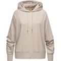 Kapuzensweatshirt RAGWEAR "Tonna" Gr. 4XL (48), weiß (bone) Damen Sweatshirts Moderner Hoodie in angesagtem Oversize-Schnitt