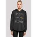 Kapuzenpullover F4NT4STIC "Pink Floyd Dark Side Of The Moon Mond", Damen, Gr. L, schwarz, Obermaterial: 100% Baumwolle, casual, oversize, Langarm, Pullover, Print