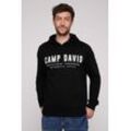 Kapuzensweatshirt CAMP DAVID, Herren, Gr. L, schwarz, Material: 100% Baumwolle, bedruckt, casual, lässig geschnitten, Rundhals, Langarm eingesetzt Rippbündchen, Sweatshirts, aus Baumwolle