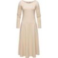 A-Linien-Kleid RAGWEAR "Appero Long", Damen, Gr. L (40), Normalgrößen, beige, Material: 70% Baumwolle, 30% Polyester, Basic, A-Linie ca. Mitte Wade, Rundhals, Langarm Ärmel ohne Ärmelschlitz abgesteppte Kante, Kleider, Stylisches Langarm-Kleid für den Winter