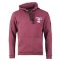 Kapuzenpullover TOP GUN "TG20193130" Gr. 52 (L), rot (bordeaux), Herren, Obermaterial: 65% Baumwolle, 35% Polyester, Pullover Hoodie Sweatshirt