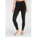 Leggings VIVANCE ACTIVE, Damen, Gr. 32/34, N-Gr, schwarz, Single Jersey, Obermaterial: 95% Baumwolle, 5% Elasthan, unifarben, Basic, bequem lang, Hosen, mit angenähtem Rock