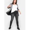 Stretch-Jeans SHEEGO "Große Größen" Gr. 40, Normalgrößen, schwarz (black denim) Damen Jeans Super elastisches Power-Stretch-Material