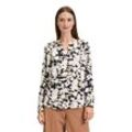 Schlupfbluse BETTY BARCLAY "Betty Barclay Schlupfbluse mit Stehkragen", Damen, Gr. 38, schwarz (schwarz, beige), Obermaterial: 100% Viskose., modisch, figurumspielend normal, Rundhals, Langarm, Blusen