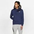 Kapuzensweatshirt NIKE SPORTSWEAR "CLUB FLEECE PULLOVER HOODIE" Gr. L, blau (marine) Herren Sweatshirts