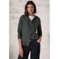 Cardigan CECIL Gr. L (42), active khaki melange Damen Strickjacken mit dekorativer Knopfleiste