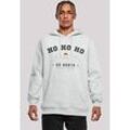 Kapuzenpullover F4NT4STIC "Ho Ho Ho Santa Claus Weihnachten", Herren, Gr. L, grau (erdgrau), Obermaterial: 65% Baumwolle, 35% Polyester, casual, slim fit, Langarm, Pullover, Weihnachten, Geschenk, Logo