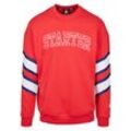 Rundhalspullover STARTER BLACK LABEL "Starter Black Label Herren Starter Team Front Crew", Herren, Gr. S, rot (starter rot), 65% Baumwolle, 35% Polyester, mehrfarbig, casual, loose fit, Rundhals, Langarm, Pullover