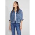 Jeansjacke STREET ONE Gr. 44, blau (light authentic wash) Damen Jacken aus softem Materialmix