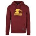 Sweatshirt STARTER BLACK LABEL "Starter Black Label Herren Starter The Classic Logo Hoody", Herren, Gr. L, rot (port), 65% Baumwolle, 35% Polyester, Langarm, Sweatshirts