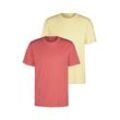 T-Shirt KANGAROOS Gr. S (44/46), orange (koralle, gelb) Herren Shirts Freizeitshirt mit Kurzarm, Rundhals aus reine Baumwolle