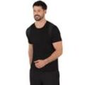 T-Shirt TRIGEMA "TRIGEMA COOLMAX Sport T-Shirt" Gr. M, schwarz, Herren, 100% Polyester (recycelt), Shirts