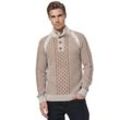 Strickpullover RUSTY NEAL, Herren, Gr. L, beige, 75% Polyacryl, 25% Baumwolle, unifarben, casual, normal, ohne Ausschnitt, Pullover Grobstrickpullover, in tollem Grobstrick-Design