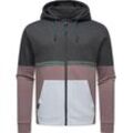 Kapuzensweatjacke RAGWEAR "Blocky", Herren, Gr. L (52), schwarz, Sweatware, Obermaterial: 70% Baumwolle, 30% Polyester, Basic, lässig geschnitten hüftbedeckend, hoch geschlossener Ausschnitt, Langarm Ärmel ohne Ärmelschlitz Rippbündchen, Sweatjacken, Herren Basic Sweatjacke mit Kapuze