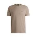 T-Shirt BOSS GREEN "Tee", Herren, Gr. XXL, grün (light, pastel grün335), Single Jersey, Obermaterial: 95% Baumwolle, 5% Elasthan, unifarben, casual, regular fit, Rundhals, Kurzarm eng eingefasste Kante, Shirts, mit gummiertem Kontrast-Logo