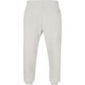 Stoffhose URBAN CLASSICS "Urban Classics Herren Ultra Heavy Sweatpants", Herren, Gr. L, US-Größen, grau (lightgrau), 100% Baumwolle, unifarben, loose fit, Hosen