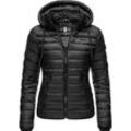 Steppjacke NAVAHOO "Lulana" Gr. M (38), schwarz, Damen, Oberstoff: 100% Nylon, Futter: 100% Polyester, Wattierung: 100% Polyester, Ärmelfutter: 100% Polyester, kontrastfarbene Details, Jacken, leichte Übergangsjacke mit Kapuze