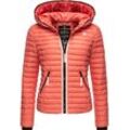 Steppjacke NAVAHOO "Kimuk Prc" Gr. M (38), orange (koralle), Damen, Oberstoff: 100% Nylon, Futter: 100% Polyester, Wattierung: 100% Polyester, Ärmelfutter: 100% Polyester, Jacken, leichte Übergangsjacke mit Kapuze