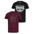 T-Shirt LONSDALE "SUSSEX-TORBAY" Gr. S (44/46), schwarz (schwarz, rot) Herren Shirts