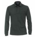 Langarm-Poloshirt CASAMODA "CASAMODA Polo-Shirt Langarm gestreift" Gr. 4XL, grün (olive) Herren Shirts