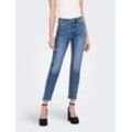 Skinny-fit-Jeans ONLY "ONLEMILY STRETCH HW ST AK DNM CRO571NOOS", Damen, Gr. 26, Länge 34, blau (medium blau denim), Denim/Jeans, Obermaterial: 98% Baumwolle, 2% Elasthan, modisch, skinny fit, Jeans